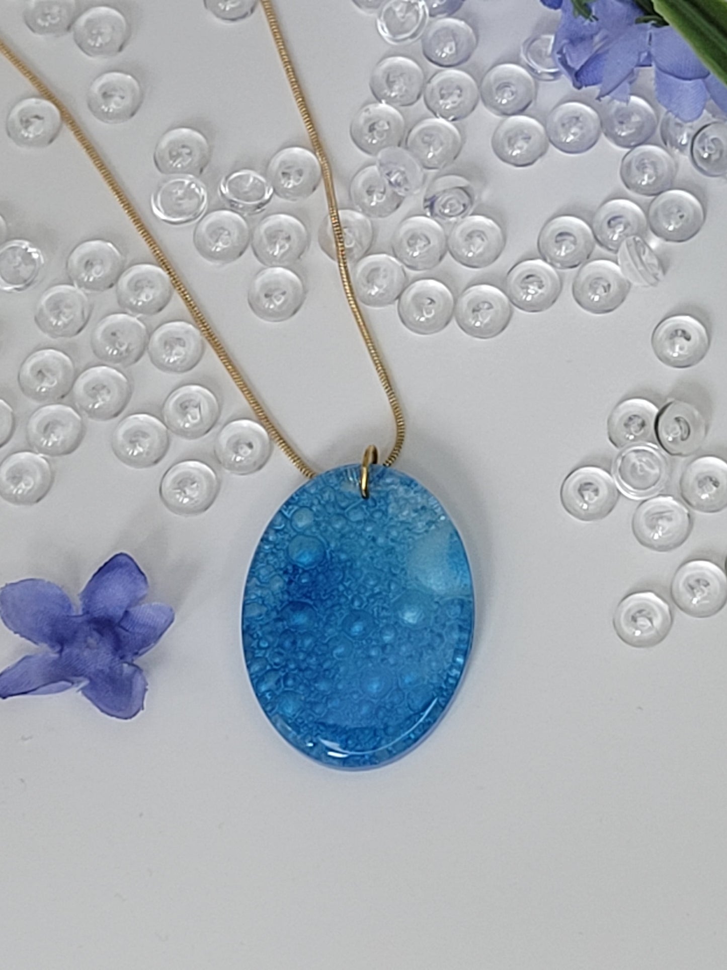 Blue Bubble Necklace