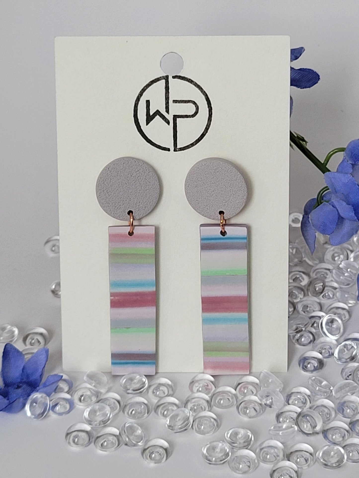 Gold Stud Dangle Earrings