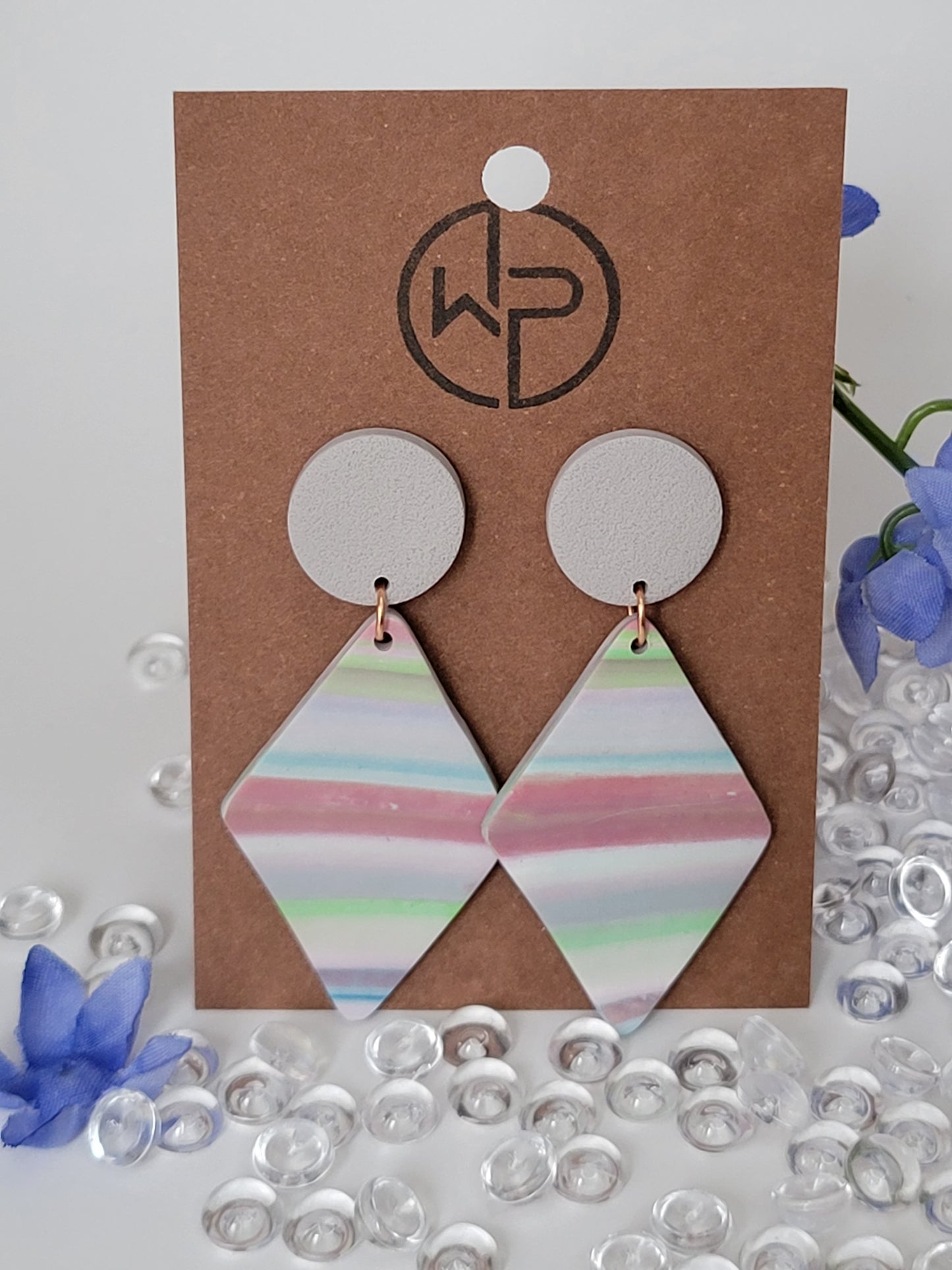 Pastel Striped Earrings