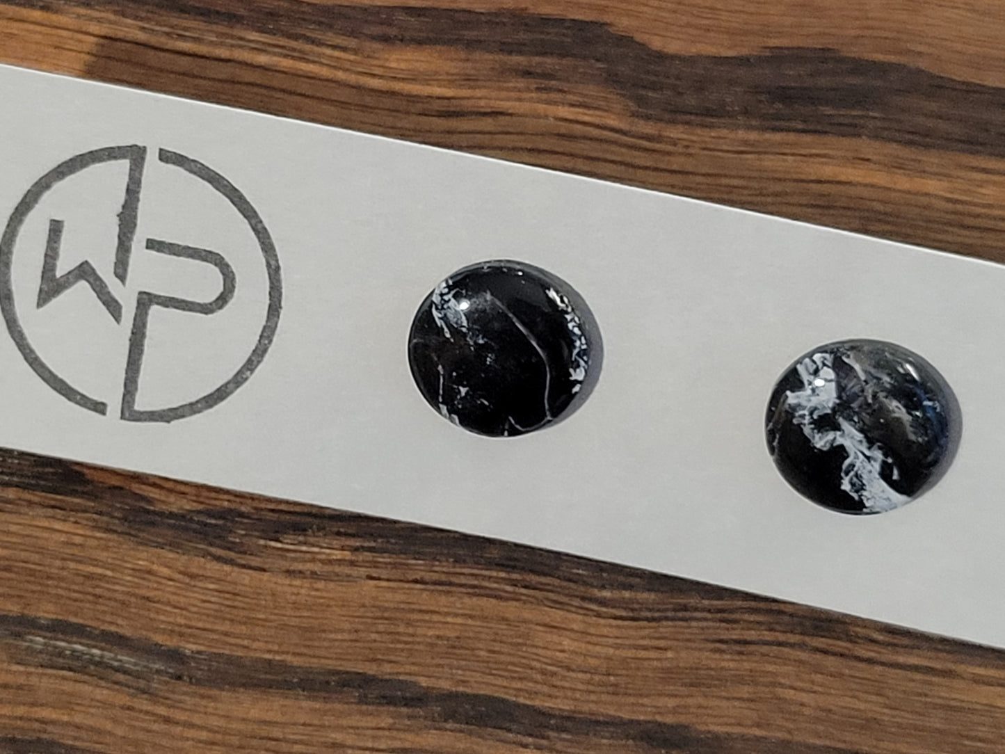 Black/White Marbled Studs