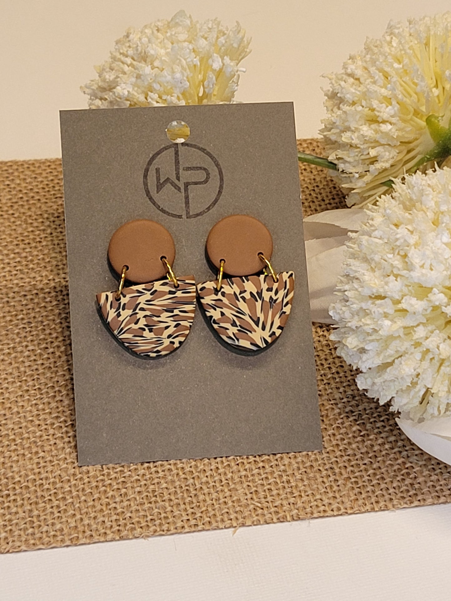 Brown Drop Earrings