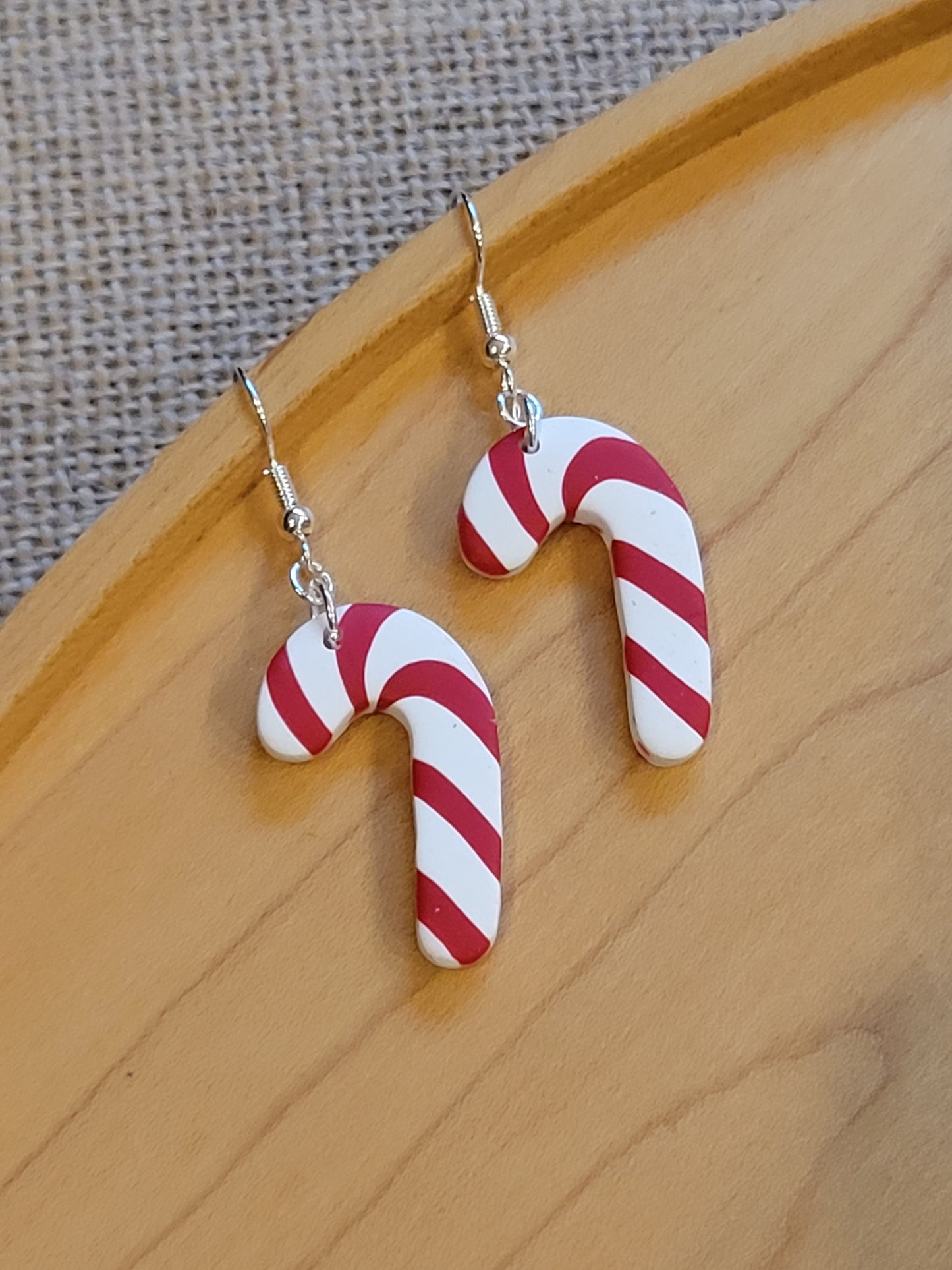 Candy Cane Dangle Earrings
