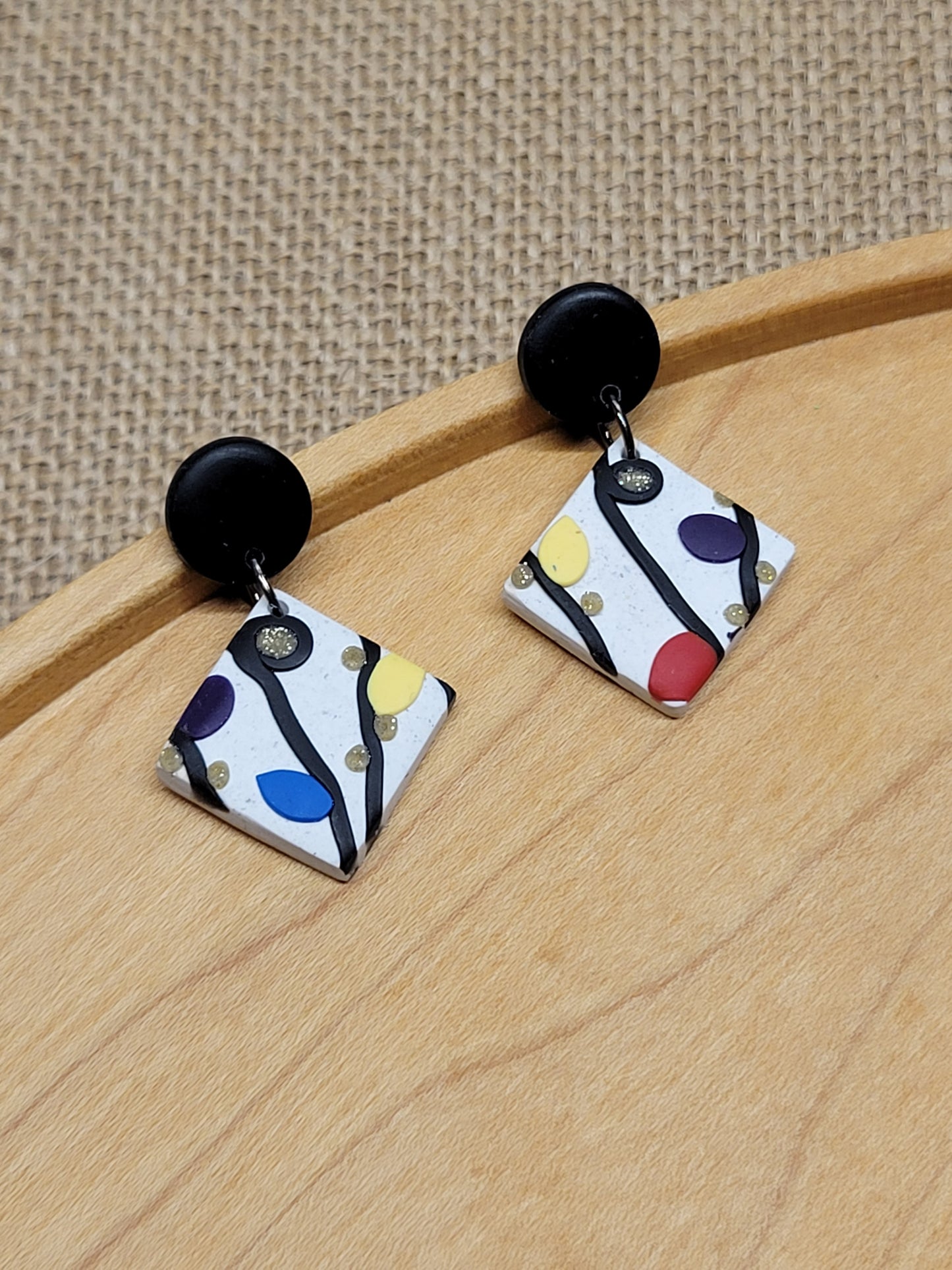 Christmas Lights Drop Earrings