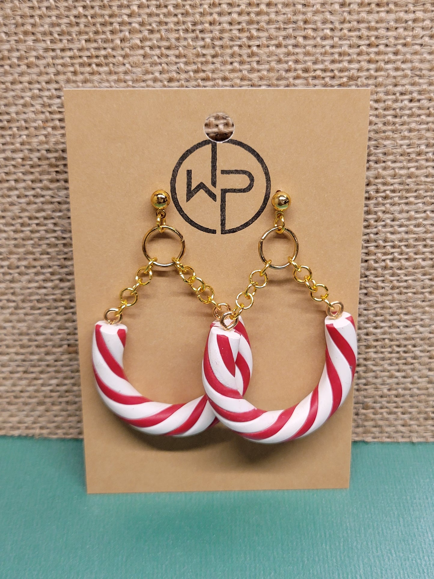 Candy Cane Hoop Earrings