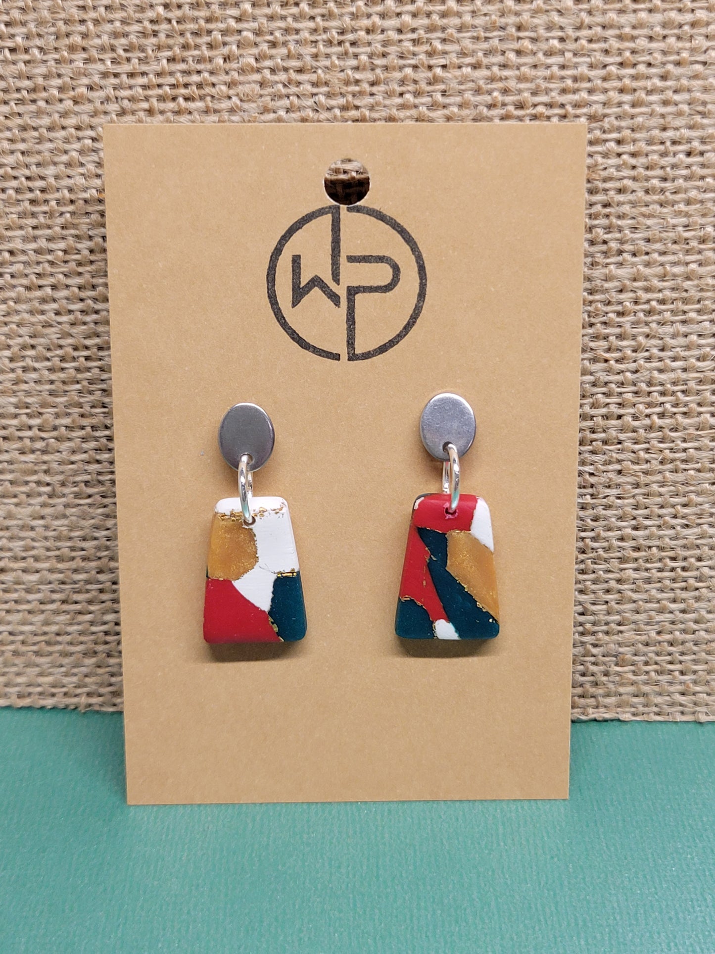 Christmas Marbled Drop Earrings