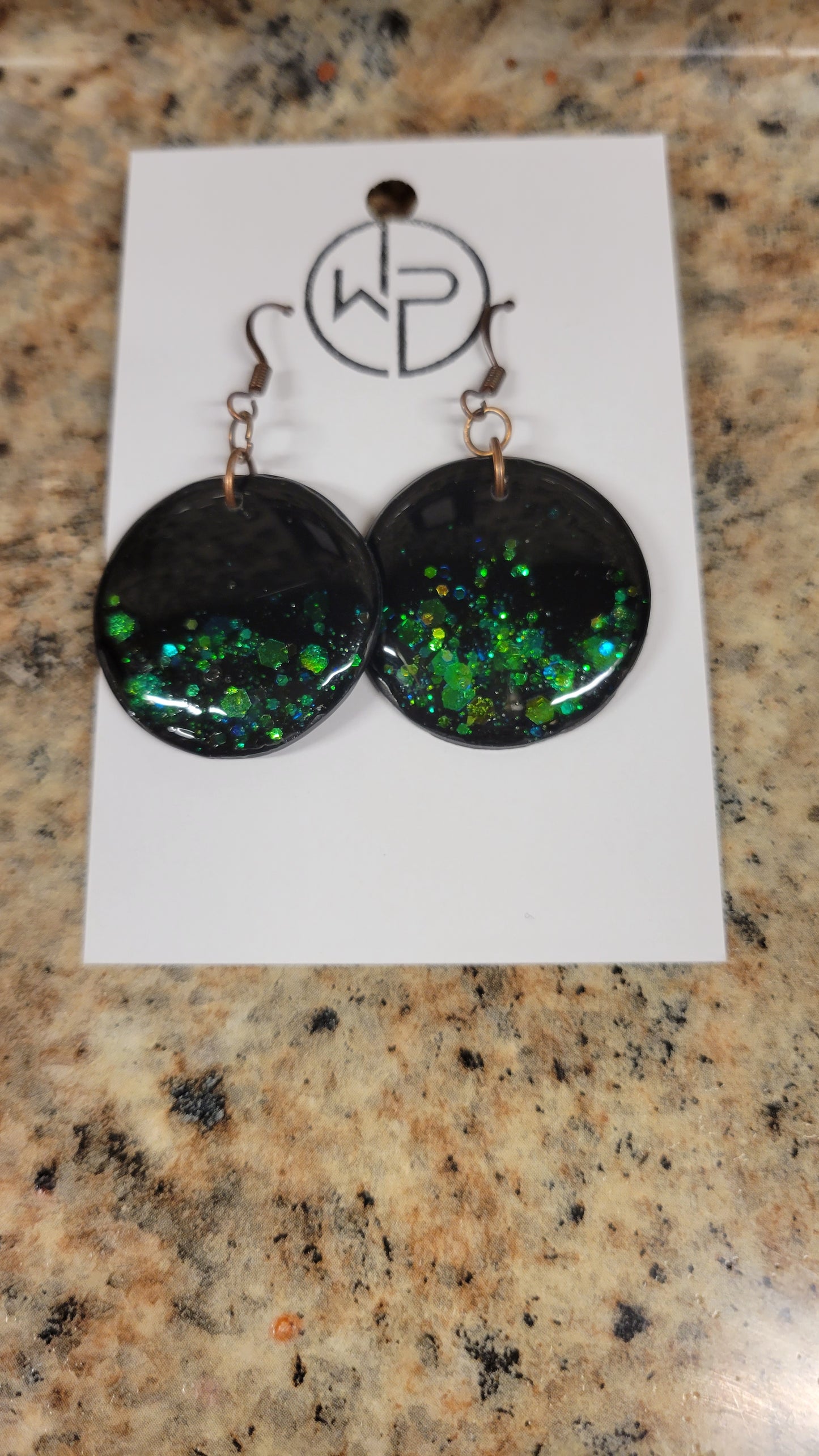 Green Sparkle Earrings