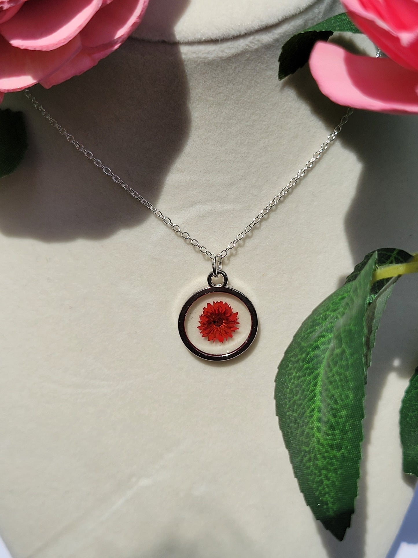 Red Flower Necklace
