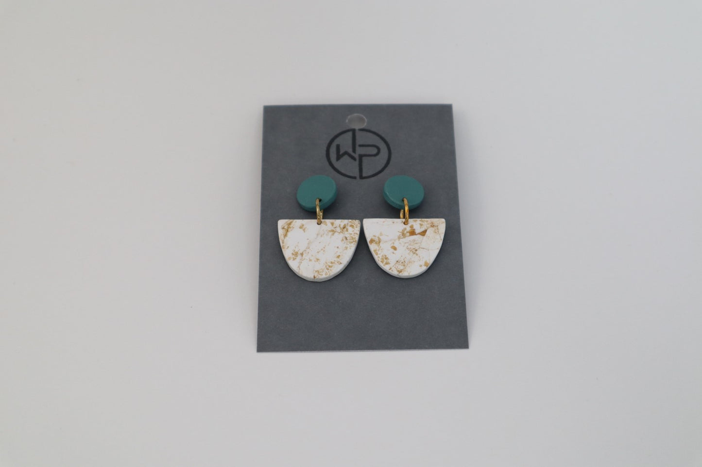 Gold Stud Drop Earrings