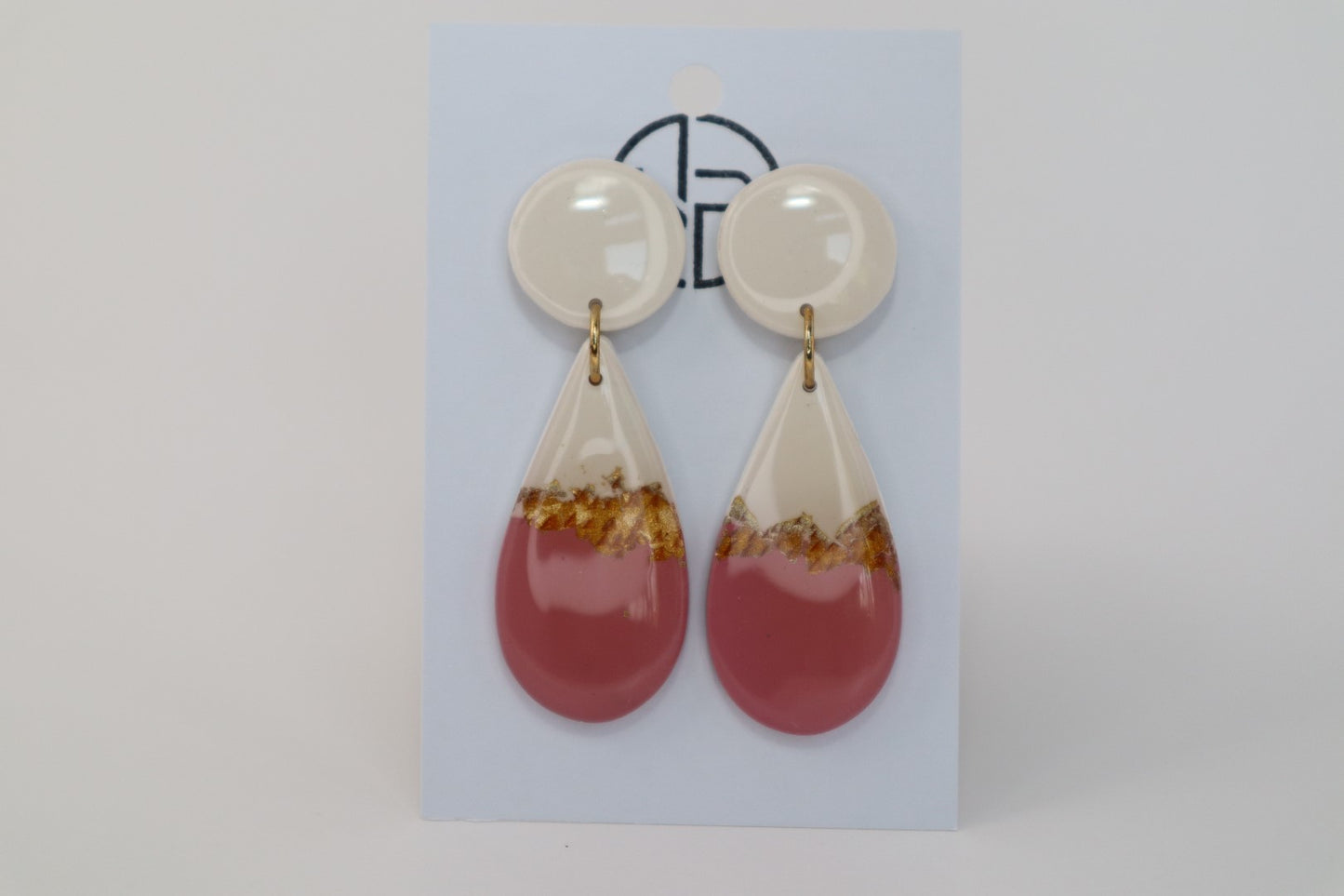 Gold Stud Dangle Earrings