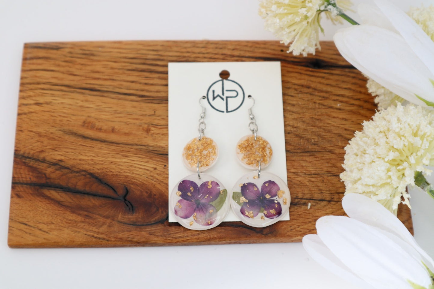 Silver Hook Dangle Earrings