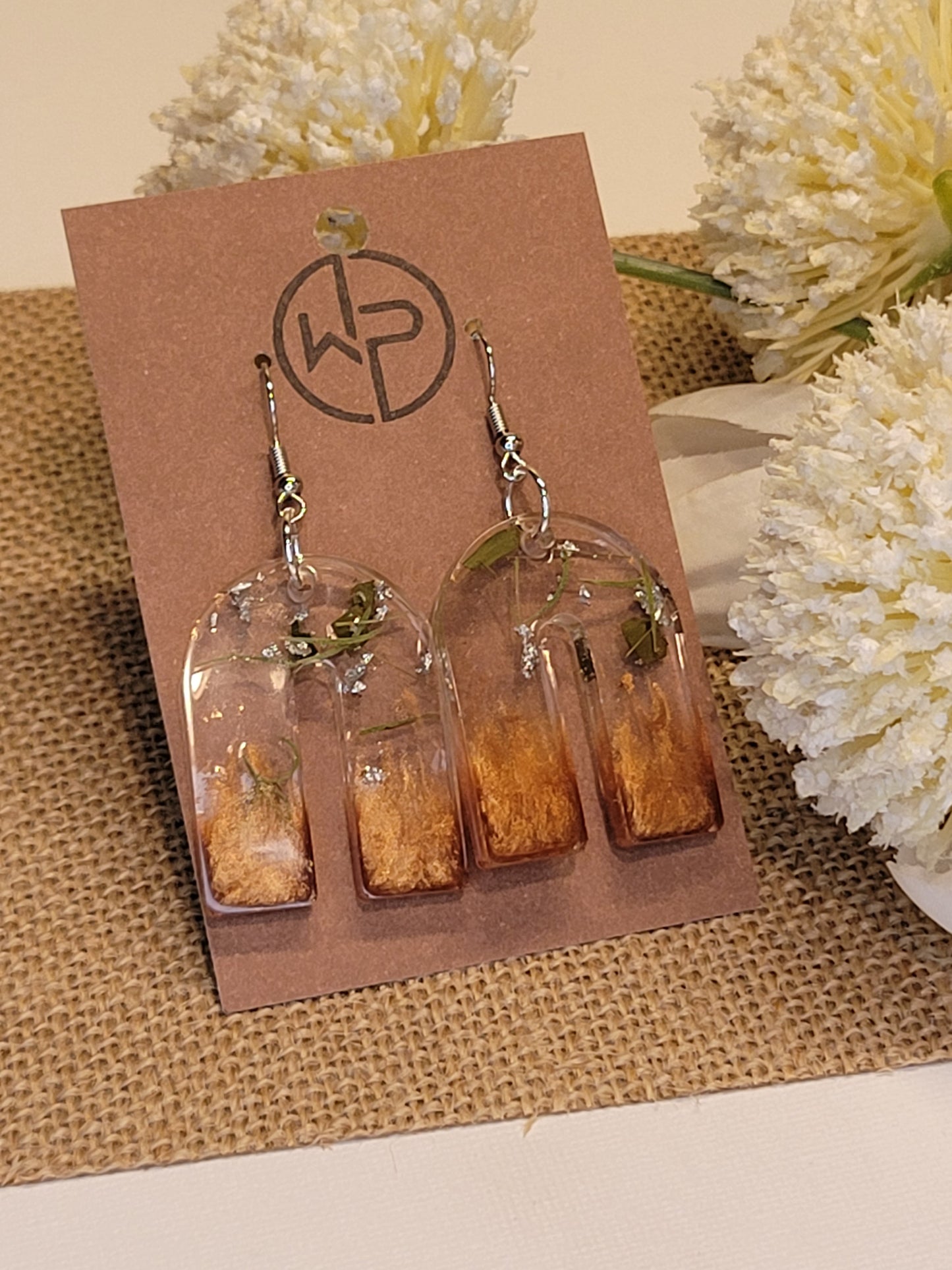 Fall Resin Arch Earrings