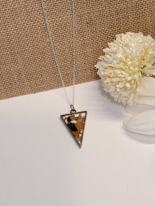 Triangle Floral Necklace