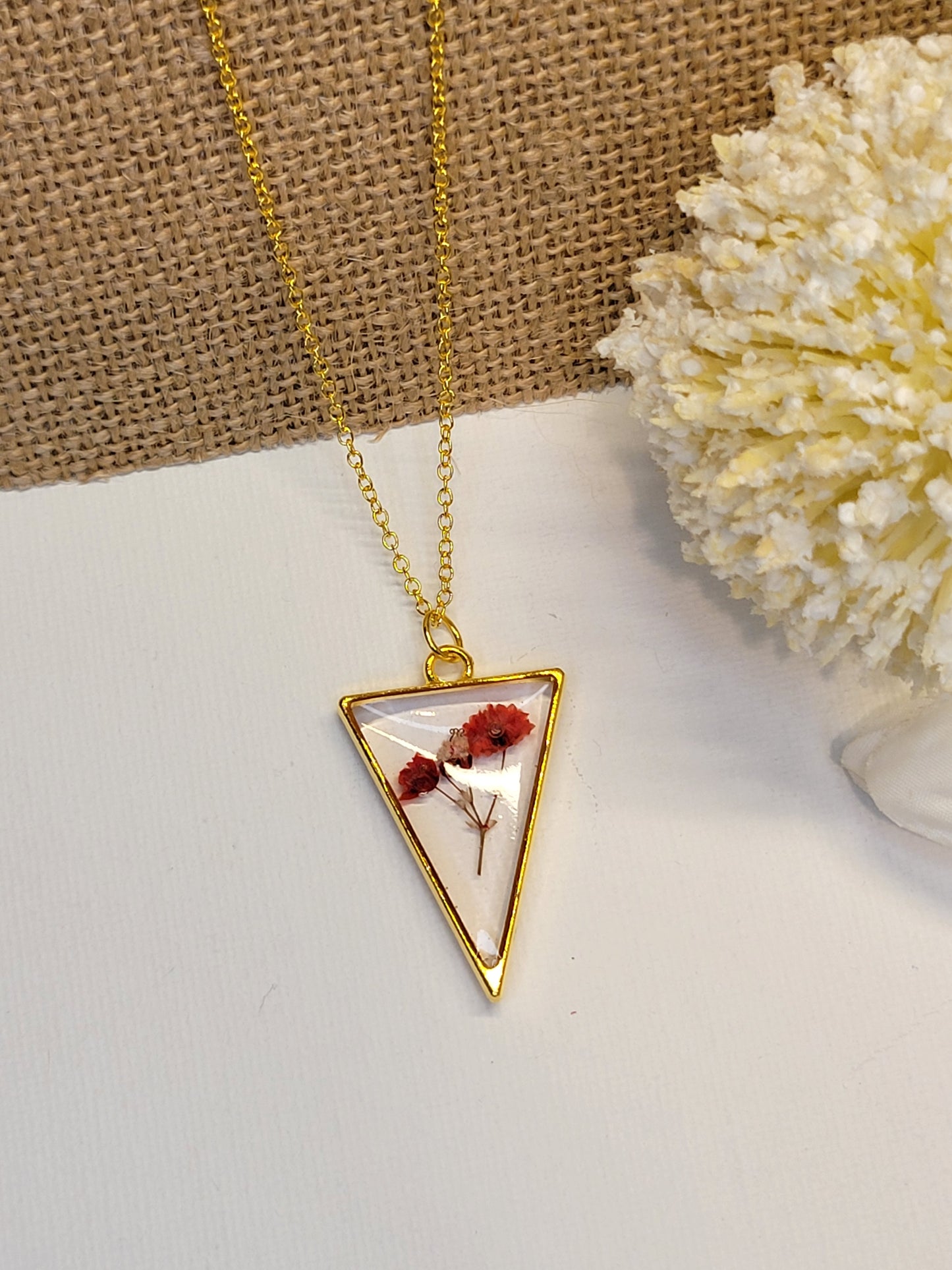 Gold Triangle Frame Necklace