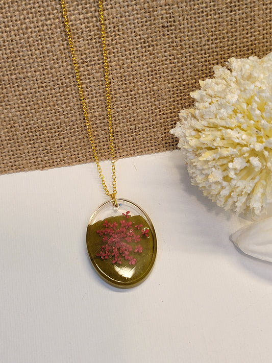 Oval Floral Necklace