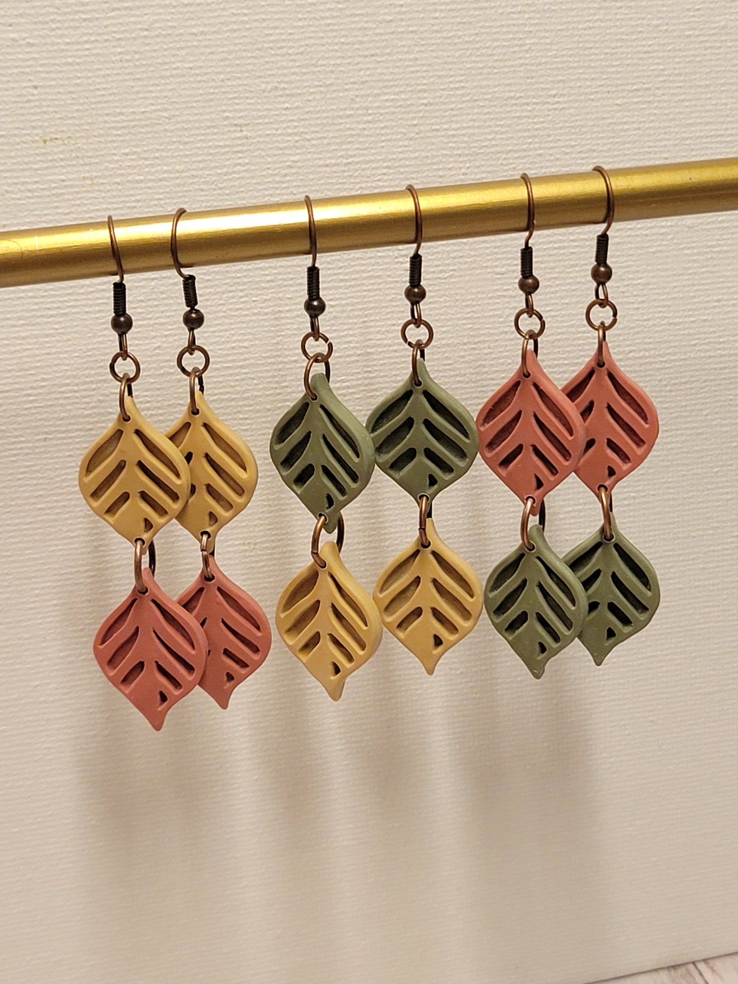 Double Leaf Earrings