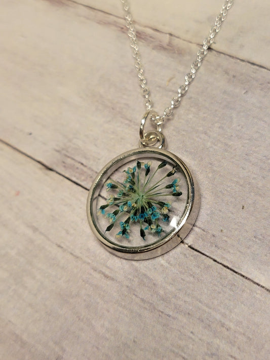 Blue Floral Necklace