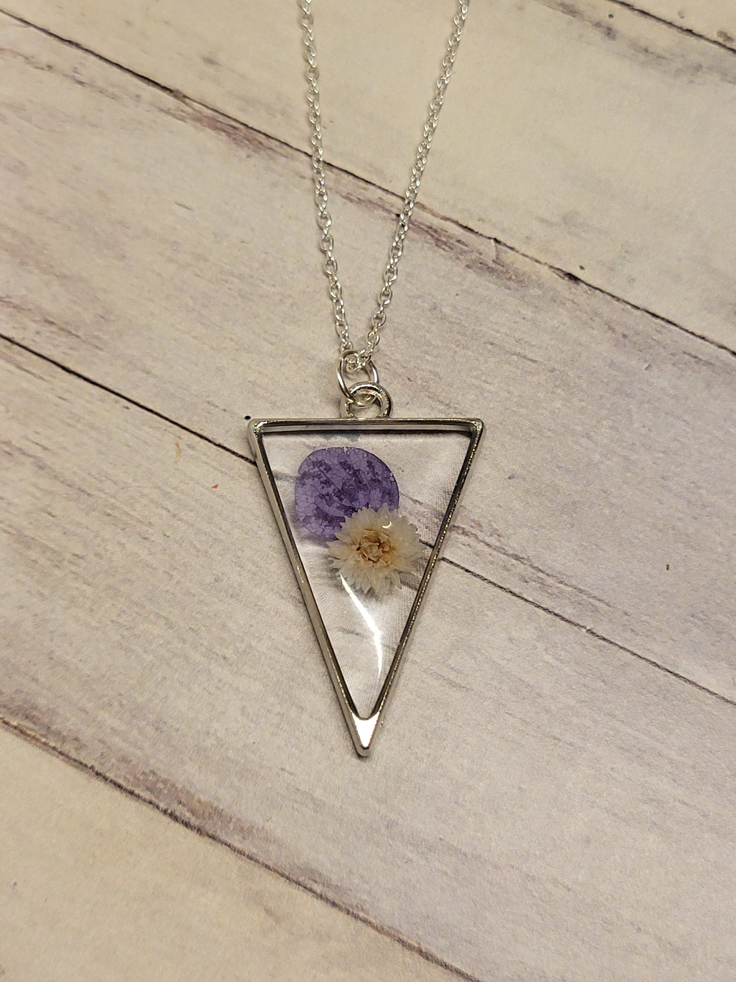 Triangle Floral Necklace