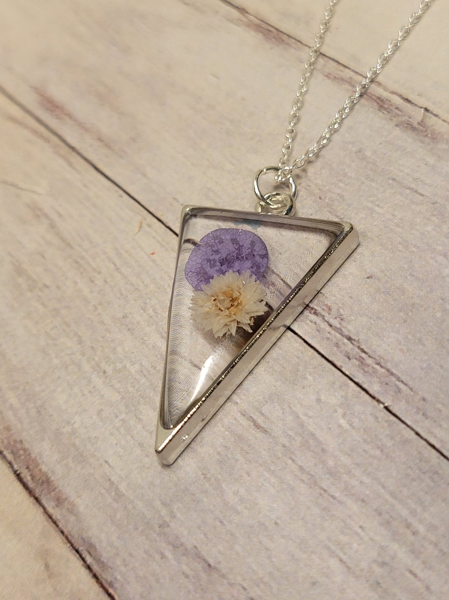 Triangle Floral Necklace