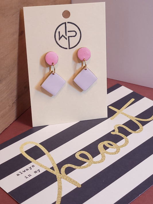 Simple and Pink Earrings
