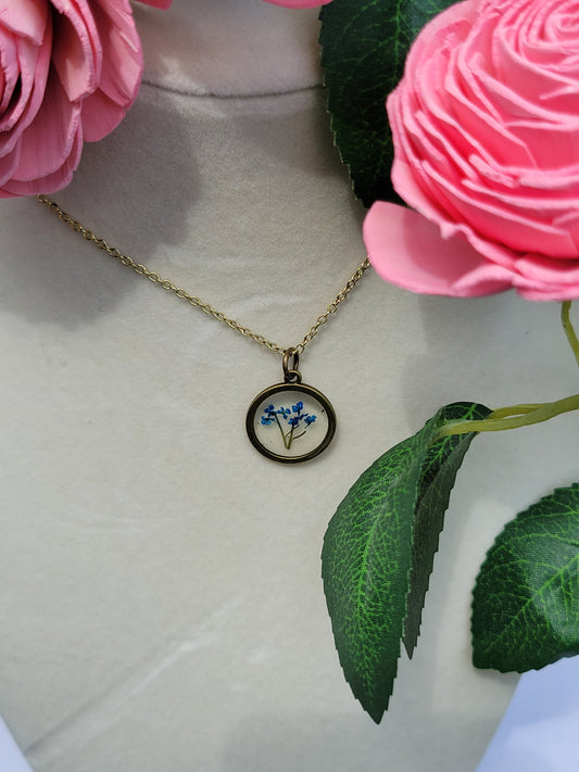Blue Floral Necklace