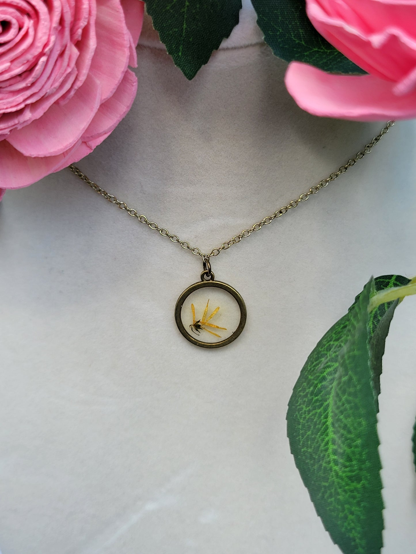 Yellow Floral Necklace