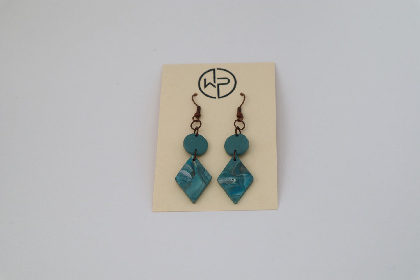 Blue/Teal Waves Dangle Earrings